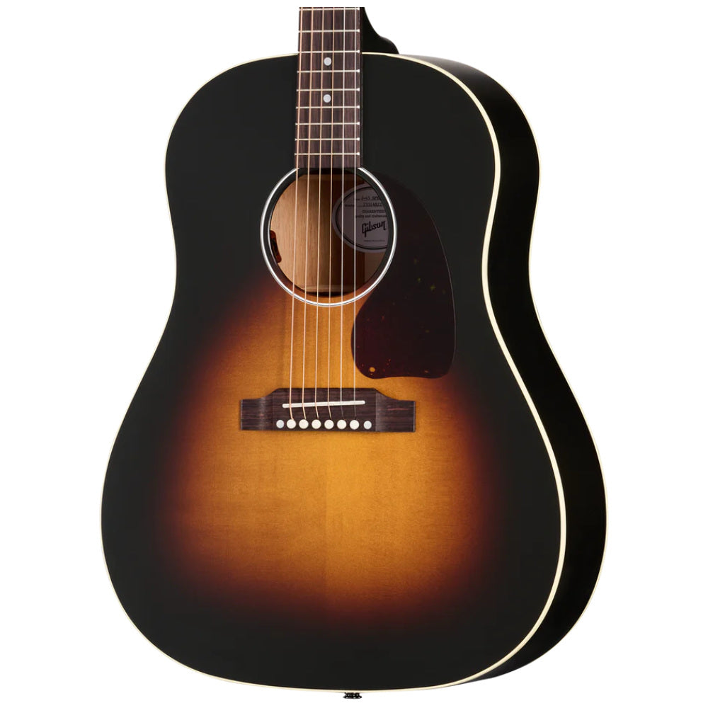 Gibson J-45 Special Satin Vintage Sunburst Body View ; Gibson J-45 Special Satin Vintage Sunburst Full View ; Gibson J-45 Special Satin Vintage Sunburst Back View