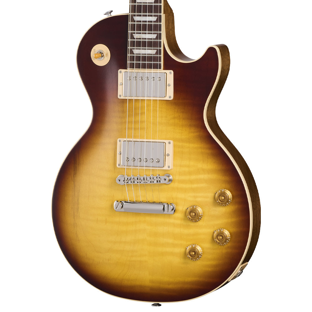 Gibson Les Paul Standard '50s Faded Vintage Tobacco Burst body view ; Gibson Les Paul Standard '50s Faded Vintage Tobacco Burst full view ; Gibson Les Paul Standard '50s Faded Vintage Tobacco Burst back view