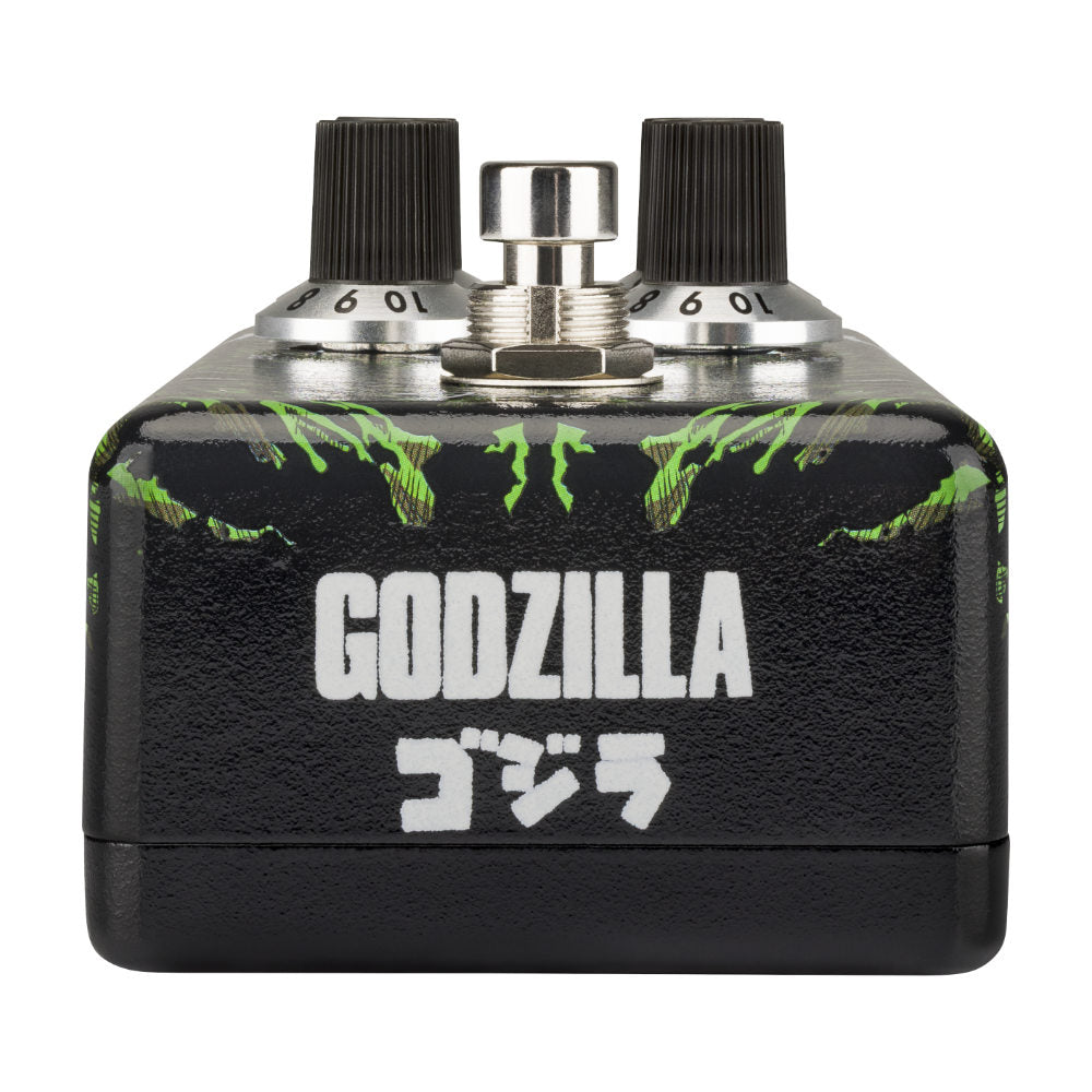 Fender Godzilla Distortion Pedal Front View ; Fender Godzilla Distortion Pedal Side View ; Fender Godzilla Distortion Pedal Top View ; Fender Godzilla Distortion Pedal Bottom View