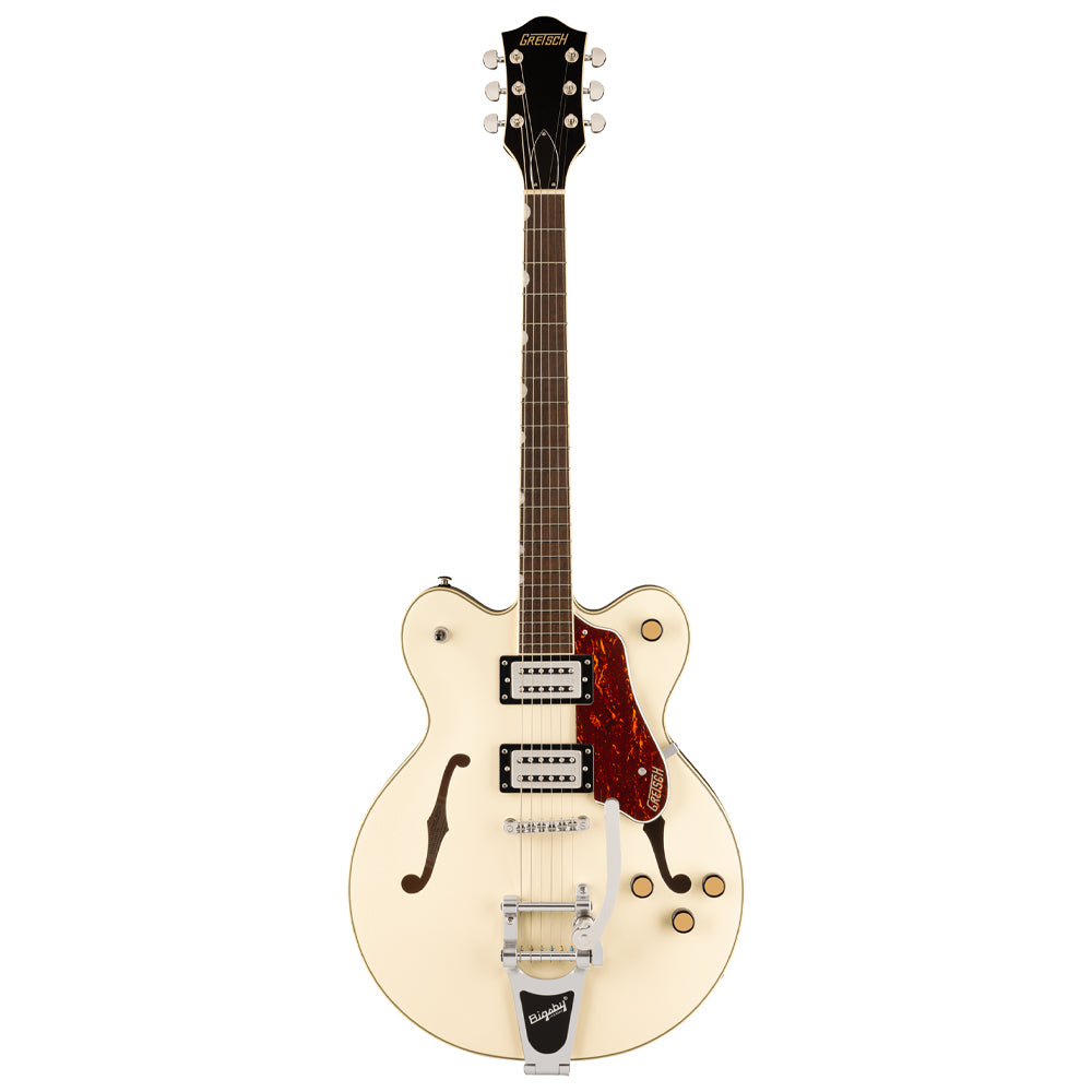 Gretsch G2622T Streamliner Centre Block Double-Cut Vintage White body view ; Gretsch G2622T Streamliner Centre Block Double-Cut Vintage White full view ; Gretsch G2622T Streamliner Centre Block Double-Cut Vintage White back