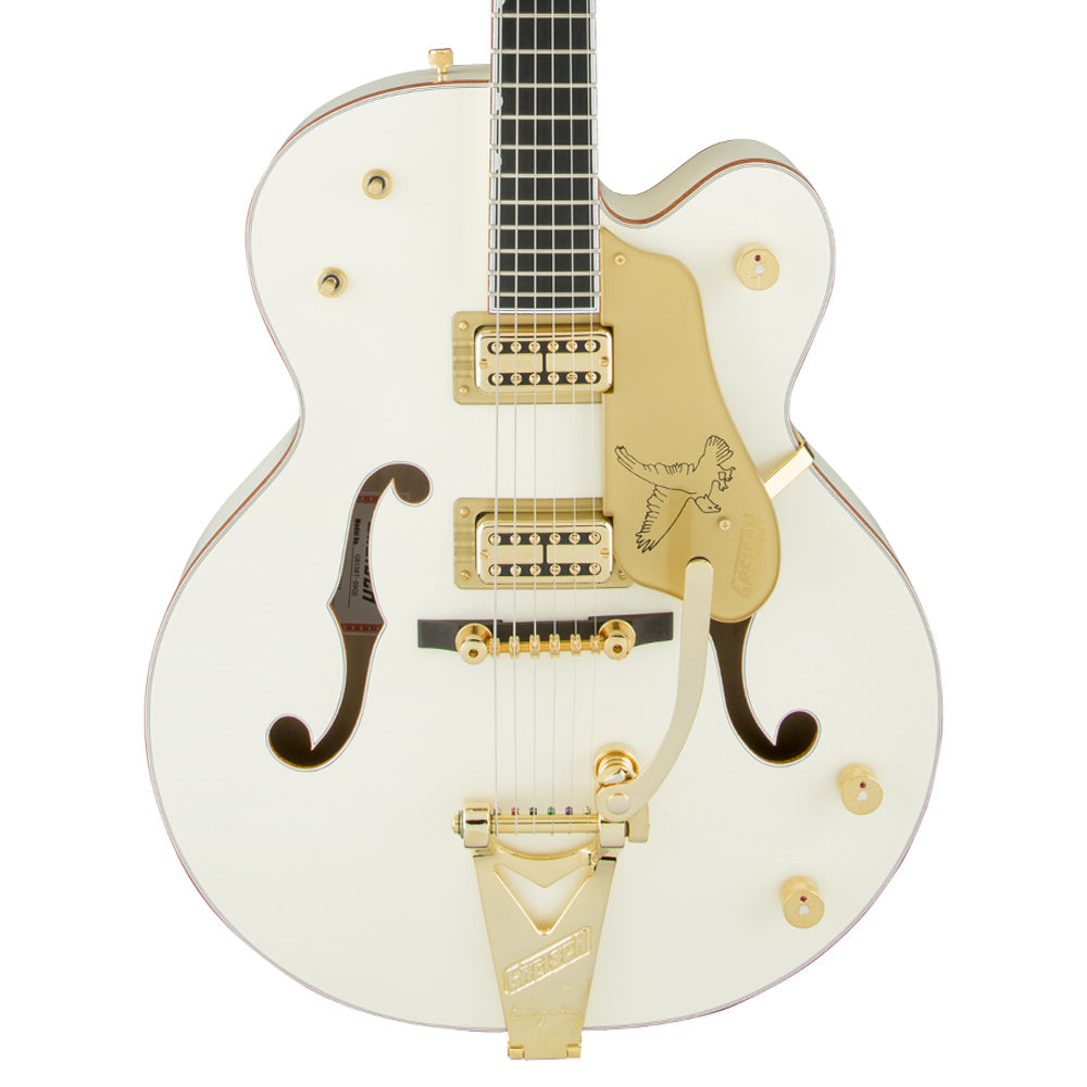 Gretsch G-6136T-59 Vintage Select '59 Falcon Hollow Body Vintage White body view ; Gretsch G-6136T-59 Vintage Select '59 Falcon Hollow Body Vintage White full view ; Gretsch G-6136T-59 Vintage Select '59 Falcon Hollow Body Vintage White back view