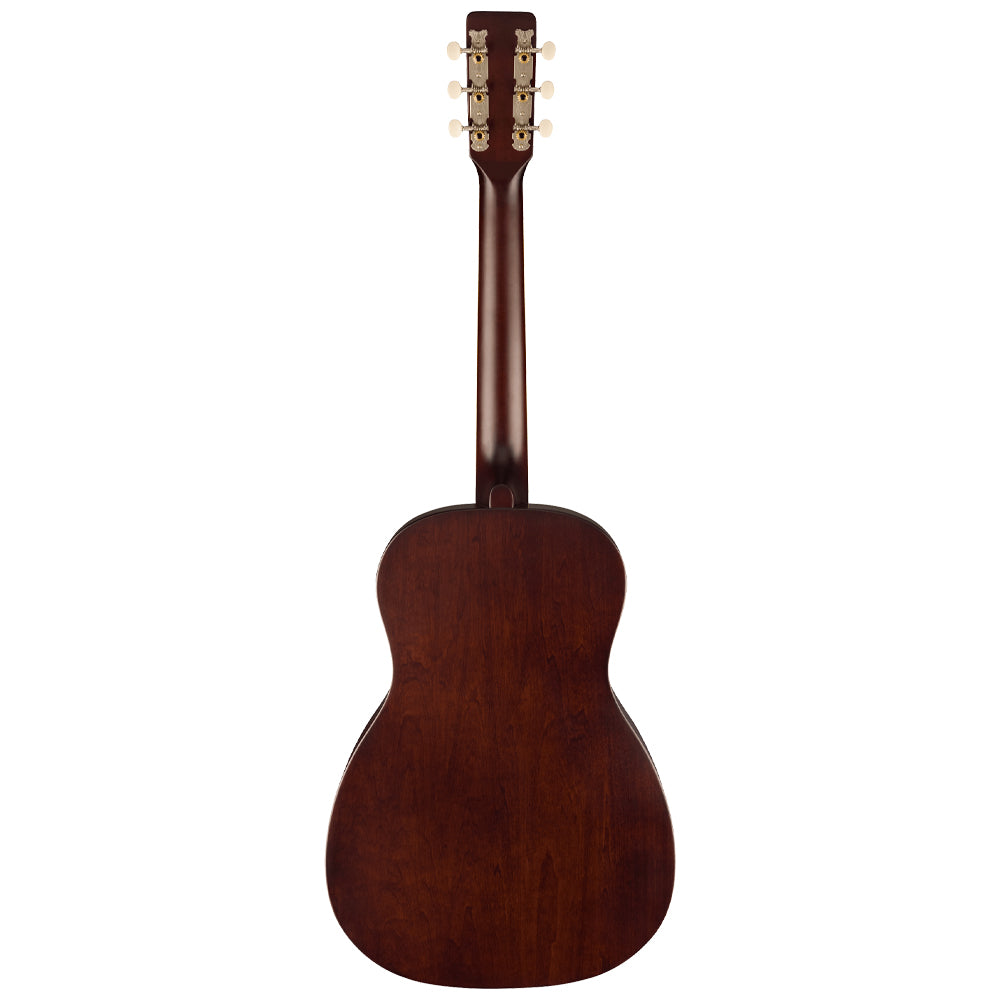 Gretsch Jim Dandy Parlor Rex Burst body view ; Gretsch Jim Dandy Parlor Rex Burst full view ; Gretsch Jim Dandy Parlor Rex Burst back view