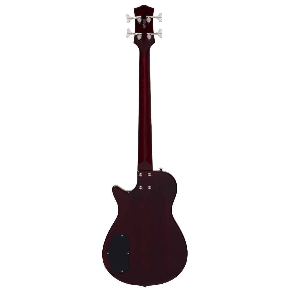 Gretsch Streamliner Jet Club Bass Havana Burst body view ; Gretsch Streamliner Jet Club Bass Havana Burst full view ; Gretsch Streamliner Jet Club Bass Havana Burst back view
