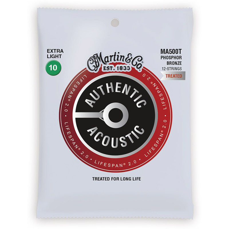 Martin Lifespan 12 String Extra Light Acoustic Guitar Strings Phosphor Bronze