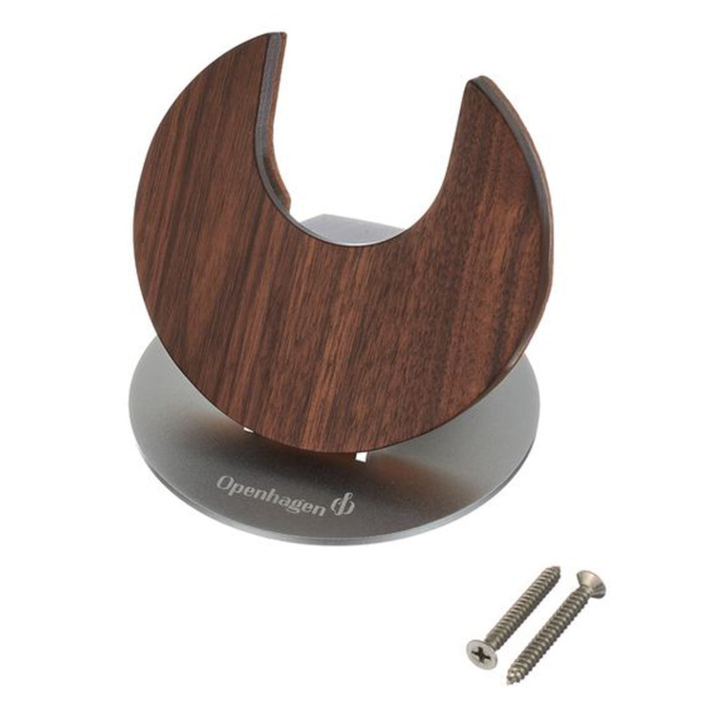 Openhagen Guitar Wall Mount Walnut ; Openhagen Guitar Wall Mount Walnut Angle ; Openhagen Guitar Wall Mount Walnut Mounted ; Openhagen Guitar Wall Mount Walnut