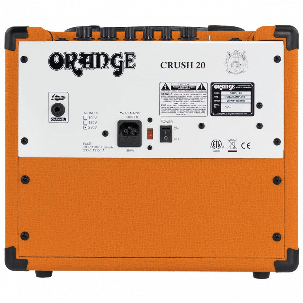 Orange Crush 20 Guitar Amp Front ; Orange Crush 20 Guitar Amp Front Angle ; Orange Crush 20 Guitar Amp Top ; Orange Crush 20 Guitar Amp Rear