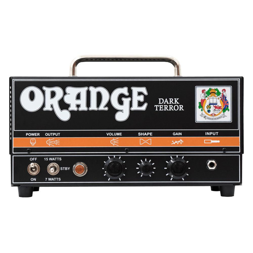 Orange Dark Terror Guitar Amp Head Front ; Orange Dark Terror Guitar Amp Head Angle ; Orange Dark Terror Guitar Amp Head Side ; Orange Dark Terror Guitar Amp Head Rear