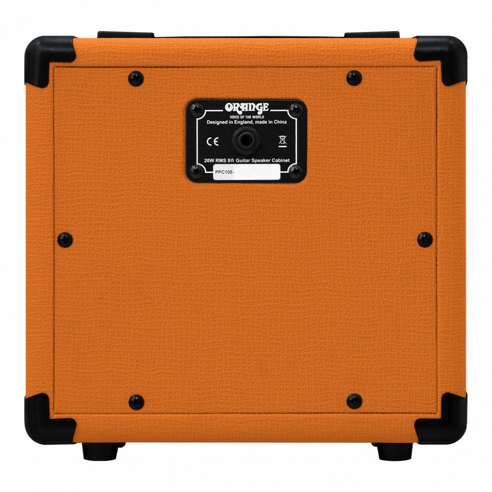Orange PPC108 1x8" Guitar Cab Front ; Orange PPC108 1x8" Guitar Cab Angle ; Orange PPC108 1x8" Guitar Cab Top ; Orange PPC108 1x8" Guitar Cab Rear