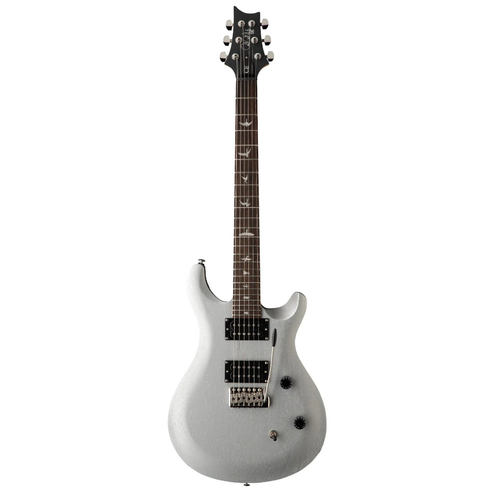 PRS SE CE 24 Standard Metallic Silver Body View ; PRS SE CE 24 Standard Metallic Silver Full View ; PRS SE CE 24 Standard Metallic Silver Back View