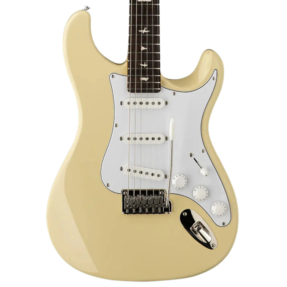 PRS SE Silver Sky Rosewood Moon White Body View ; PRS SE Silver Sky Rosewood Moon White Full View