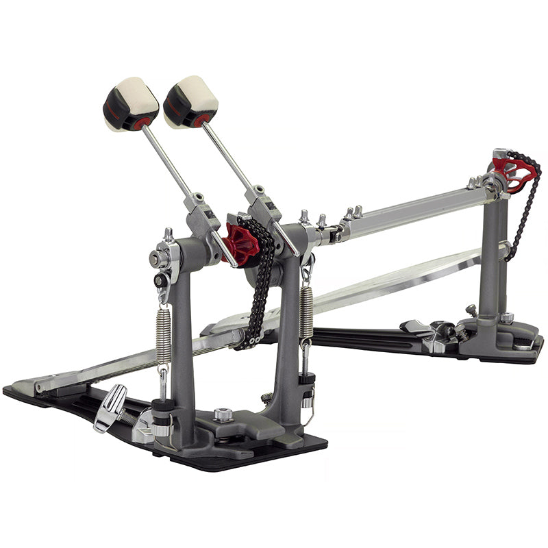Pearl P1032R Eliminator Solo Red Double Pedal back ; Pearl P1032R Eliminator Solo Red Double Pedal side ; Pearl P1032R Eliminator Solo Red Double Pedal detail