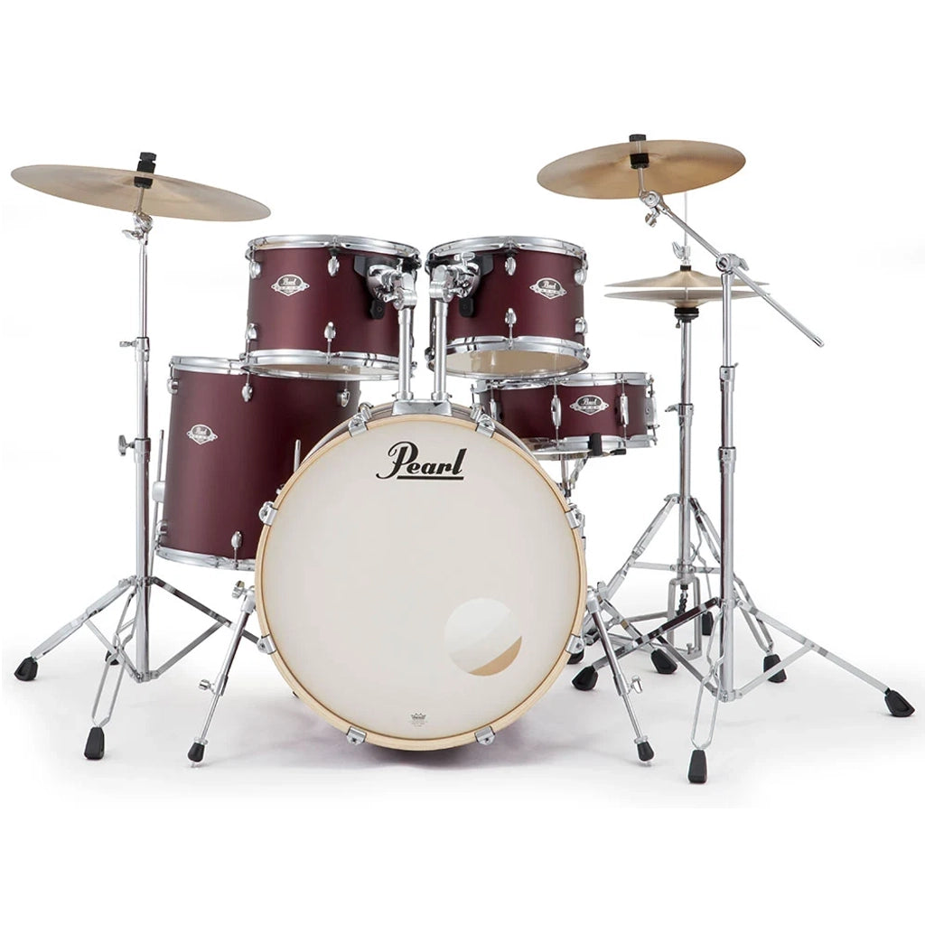 Pearl Export drum kit in Satin Scarlet