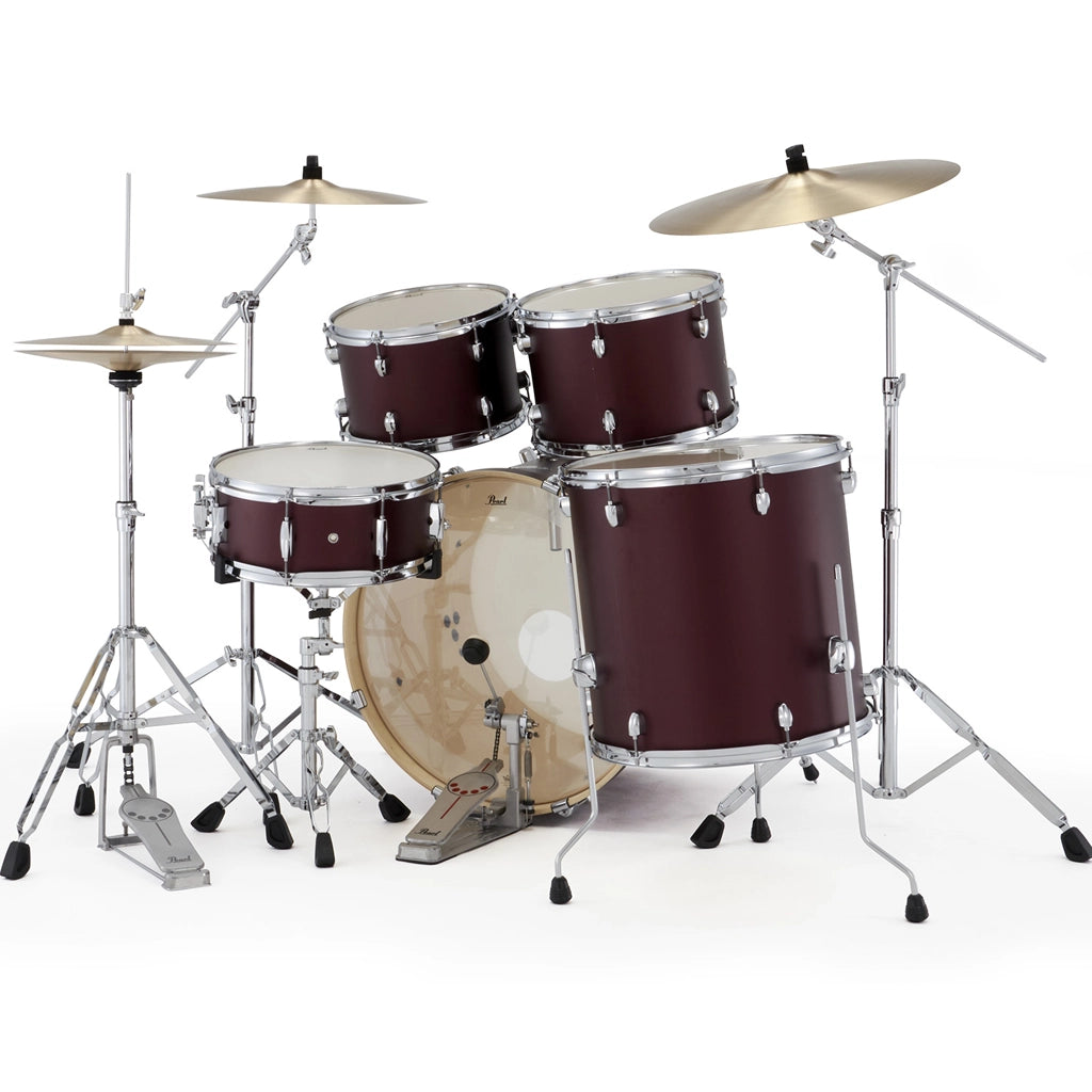 Pearl Export EXX 22" Fusion Plus Drum Kit w/Hardware and Pearl Cymbals (Satin Scarlet)
