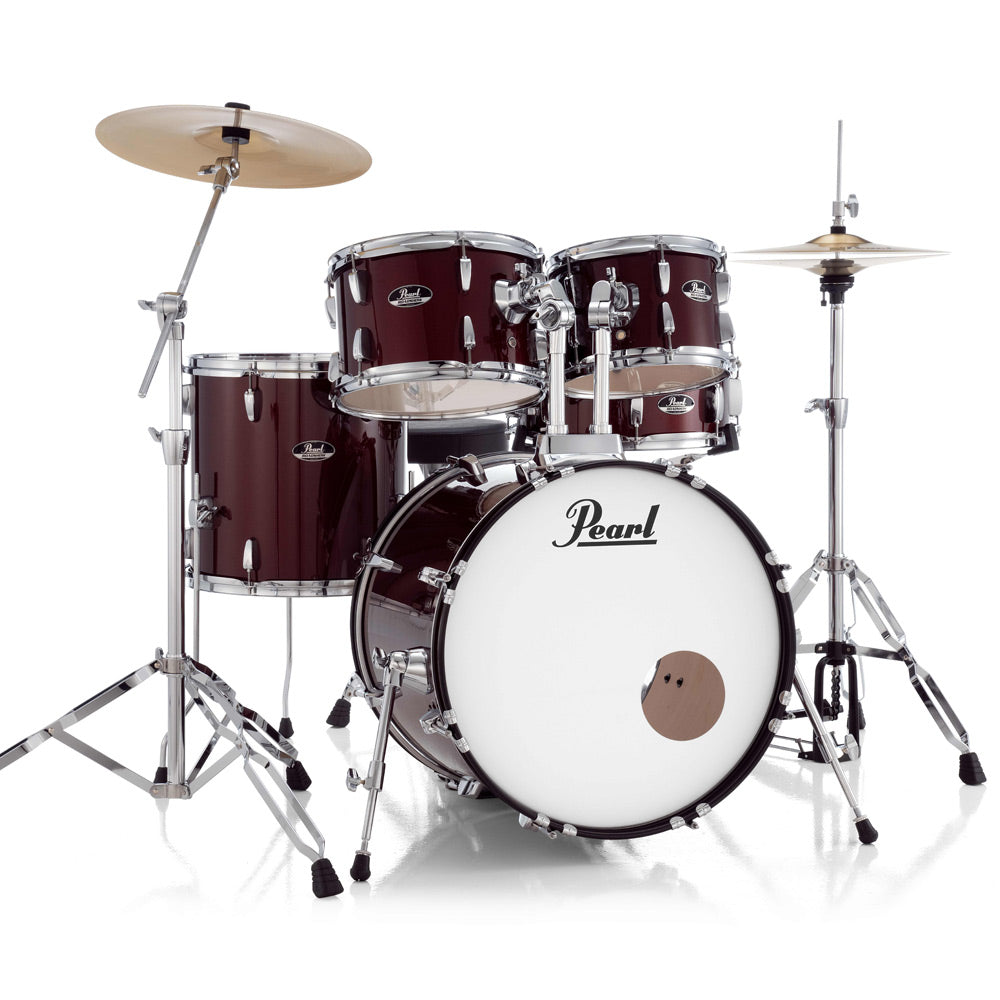 Pearl Roadshow RS505 Drum Kit Red ; Pearl 20" Roadshow Drum Kit Wine Red ; Pearl Roadshow Plus 20" Fusion Drum Kit W/Cymbals (Wine Red)