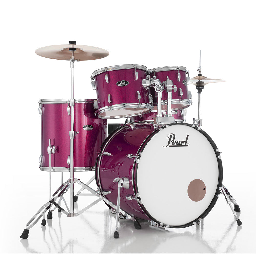 Pearl Roadshow Metallic Pink Drum Kit ; Pearl Roadshow Plus 22" Fusion Plus Drum Kit W/Cymbals (Metallic Pink)
