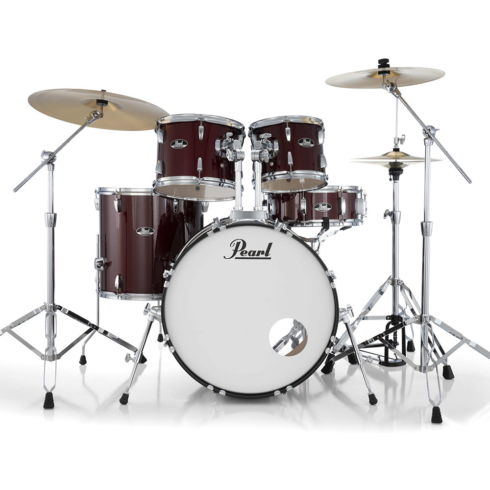 Pearl Roadshow RS505 Drum Kit Red ; Pearl 20" Roadshow Drum Kit Wine Red ; Pearl Roadshow Plus 20" Fusion Drum Kit W/Cymbals (Wine Red)