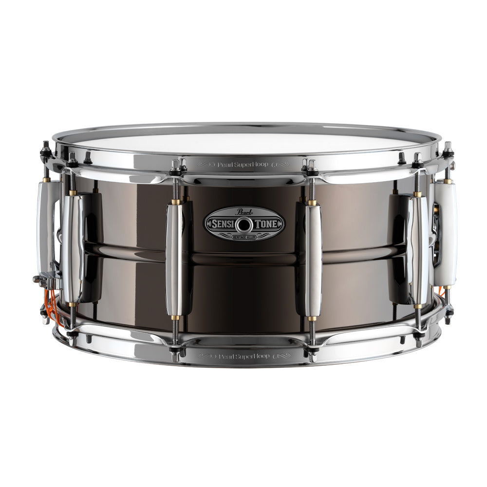 Pearl Sensitone Heritage Alloy Black Brass 14"x6.5" Snare Drum ; Pearl Sensitone Heritage Alloy Black Brass 14"x6.5" Snare Drum Dimensions ; Pearl Sensitone Heritage Alloy Black Brass 14"x6.5" Snare Drum Info