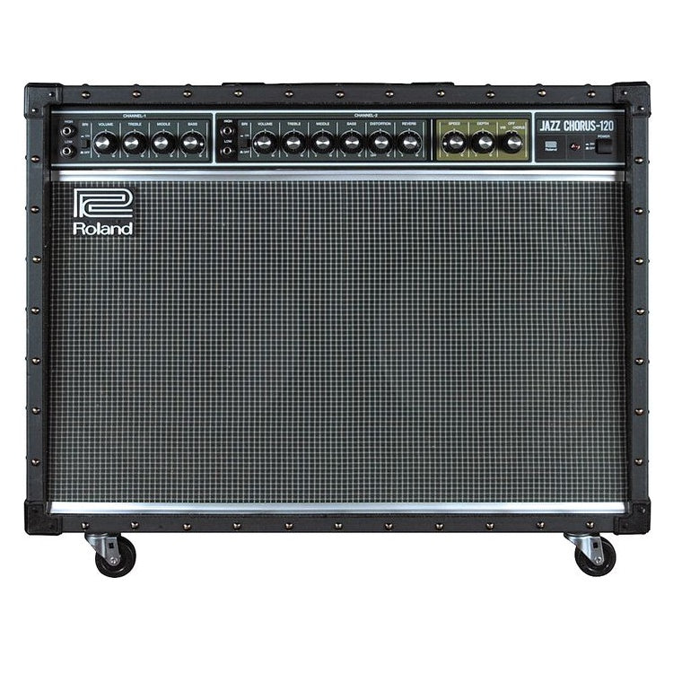 Roland JC-120 Jazz Chorus Guitar Amplifier ; Roland JC-120 Jazz Chorus Guitar Amplifier Front Panel ; Roland JC-120 Jazz Chorus Guitar Amplifier Rear Panel