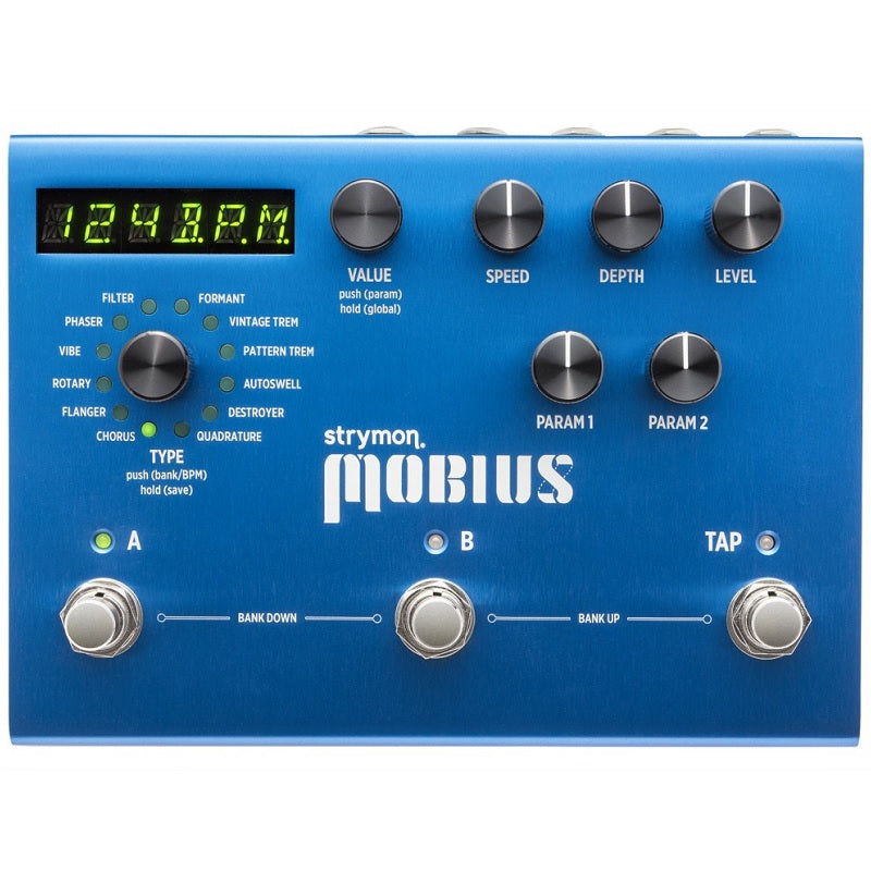 Strymon Mobius Multidimensional Modulation ; Strymon Mobius Rear