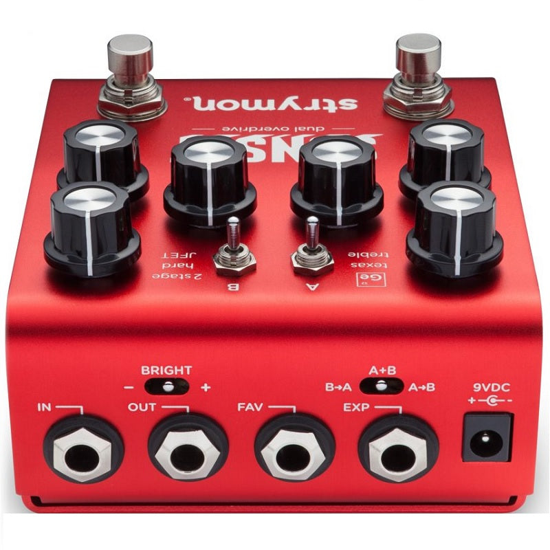 Strymon Sunset Dual Overdrive Pedal Top ; Strymon Sunset Dual Overdrive Pedal Rear