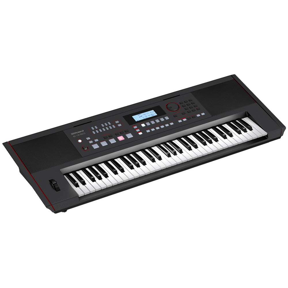 Roland E-X50 Arranger Keyboard Top ; Roland E-X50 Arranger Keyboard Front ; Roland E-X50 Arranger Keyboard Left Angle ; Roland E-X50 Arranger Keyboard Rear Angle ; Roland E-X50 Arranger Keyboard Front II ; Roland E-X50 Arranger Keyboard Rear ; Roland EX50 Arranger Keyboard