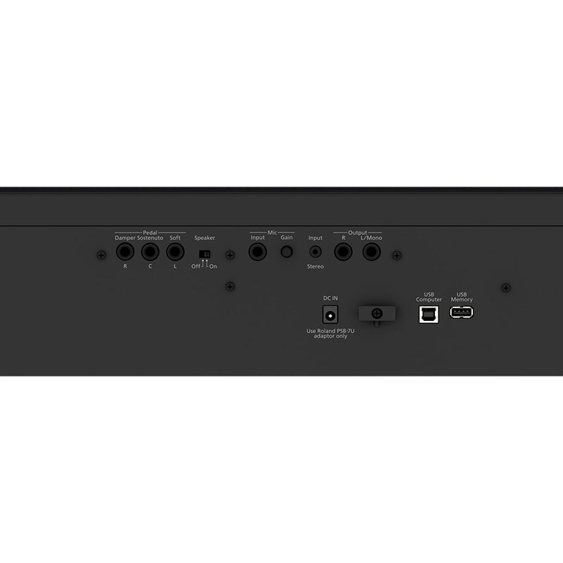 Roland FP-60X Black Digital Piano ; Roland FP60X Back Panel