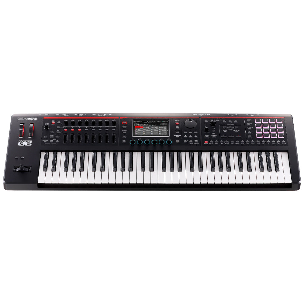 Roland Fantom-06 Workstation Synthesizer Front ; Roland Fantom-06 Workstation Synthesizer Front Profile ; Roland Fantom-06 Workstation Synthesizer Rear ; Roland Fantom-06 Workstation Synthesizer Rear Profile