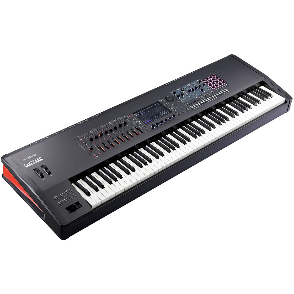 Roland Fantom 8 EX Synthesizer Keyboard Front ; Roland Fantom 8 EX Synthesizer Keyboard Front Angle ; Roland Fantom 8 EX Synthesizer Keyboard Angle ; Roland Fantom 8 EX Synthesizer Keyboard Rear
