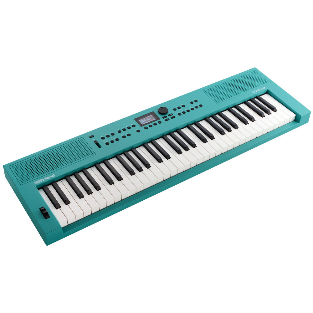 Roland Go Keys 3 Turquoise ; Roland Go Keys angle ; Roland Go Keys Turquoise Back