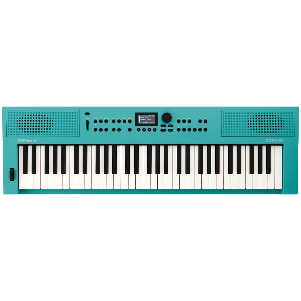 Roland Go Keys 3 Turquoise ; Roland Go Keys angle ; Roland Go Keys Turquoise Back