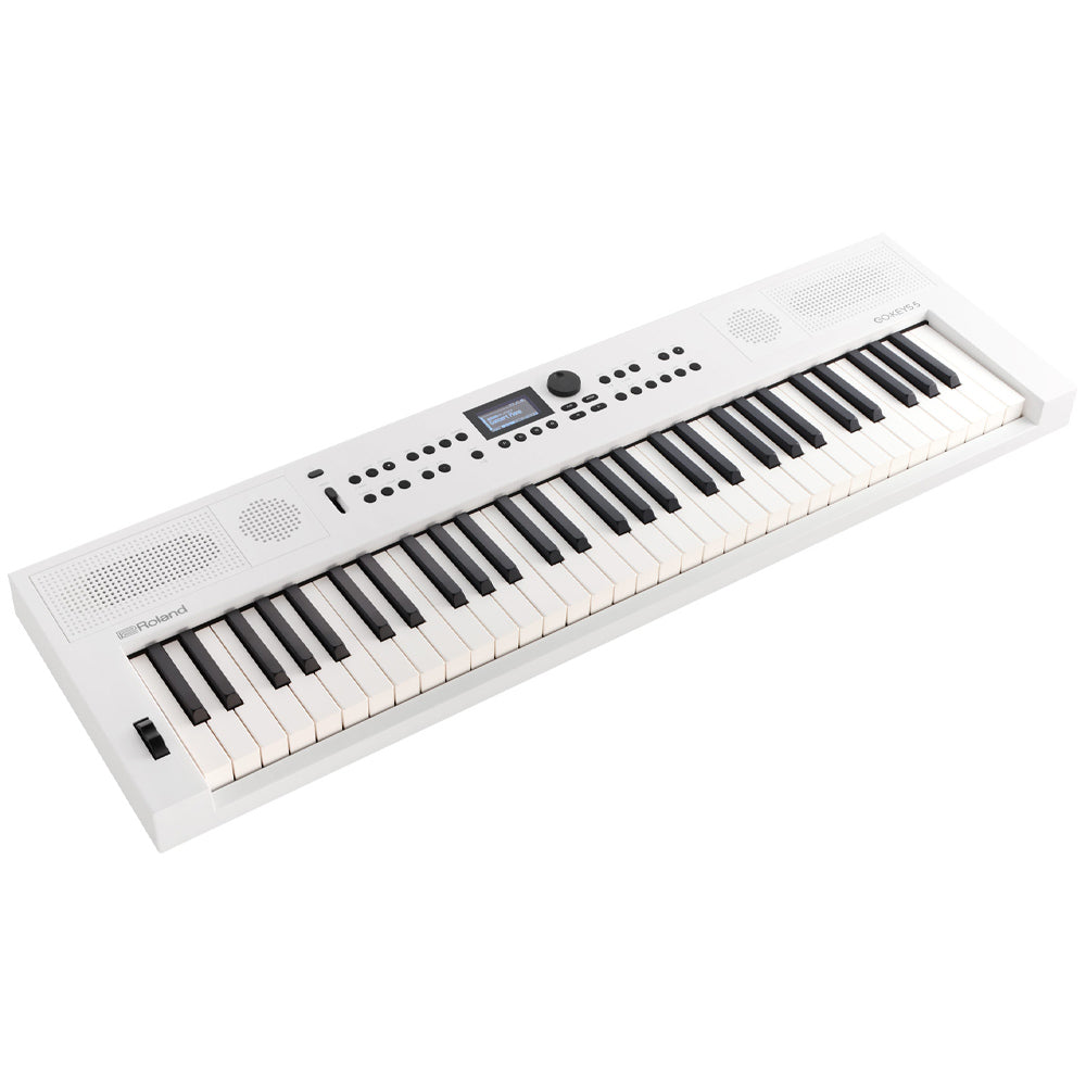 Roland GO:KEYS 5 Portable Keyboard White Front ; Roland GO:KEYS 5 Portable Keyboard White Angle ; Roland GO:KEYS 5 Portable Keyboard White Rear