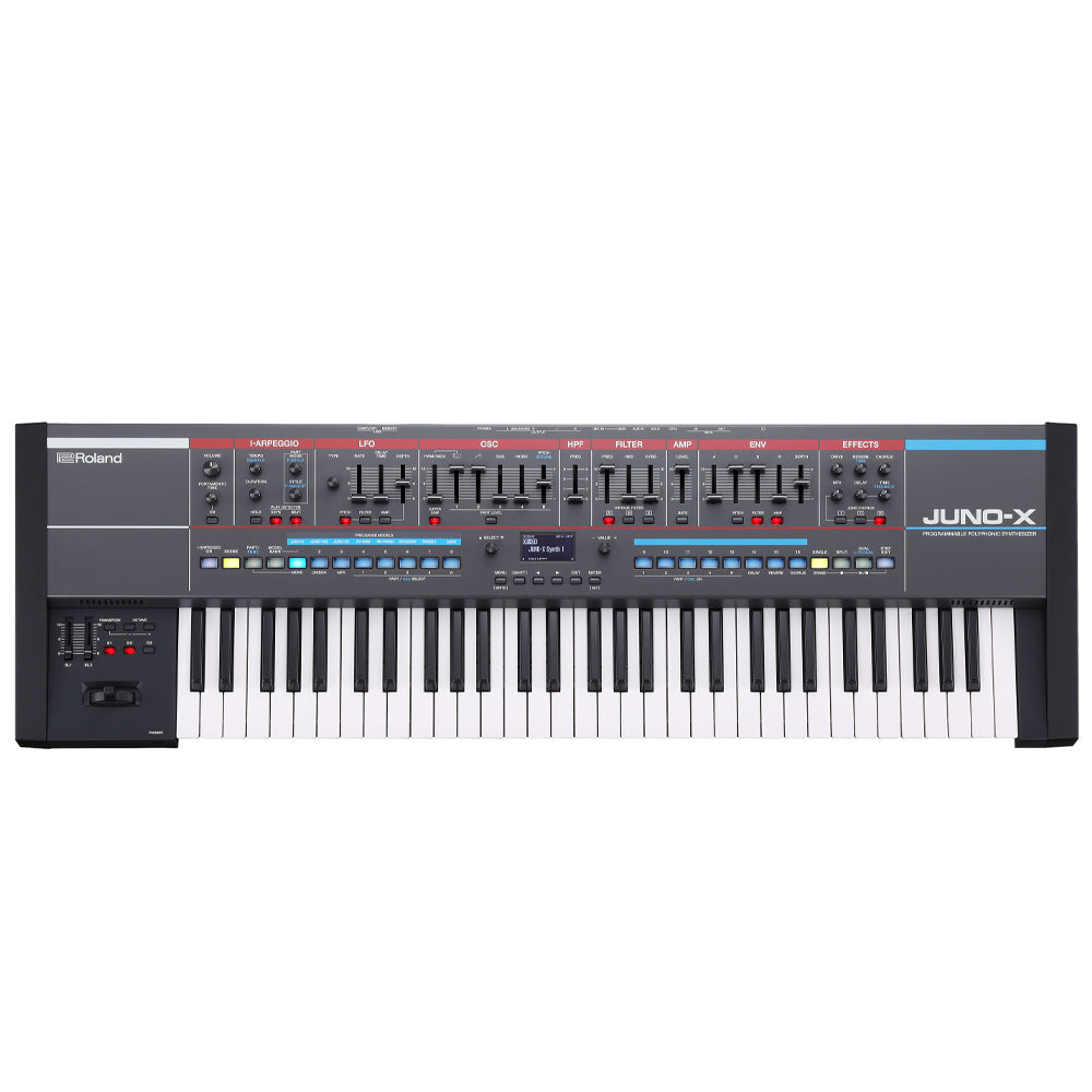 Roland JUNO-X - Polyphonic Synthesizer Front ; Roland JUNO-X - Polyphonic Synthesizer Angle 1 ; Roland JUNO-X - Polyphonic Synthesizer Angle 2 ; Roland JUNO-X - Polyphonic Synthesizer Rear