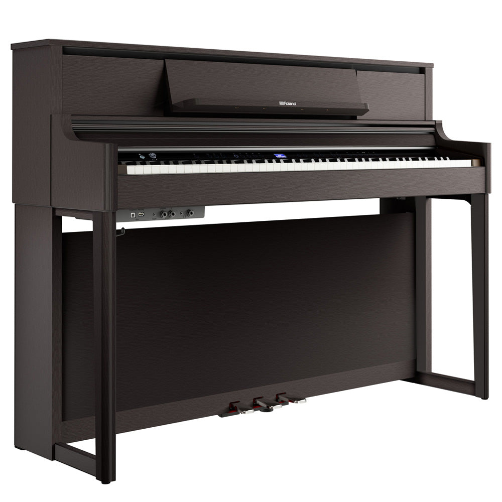 Roland LX5DR Digital Piano Dark Rosewood W/Piano Bench Angle ; Roland LX5DR Digital Piano Dark Rosewood W/Piano Bench Front