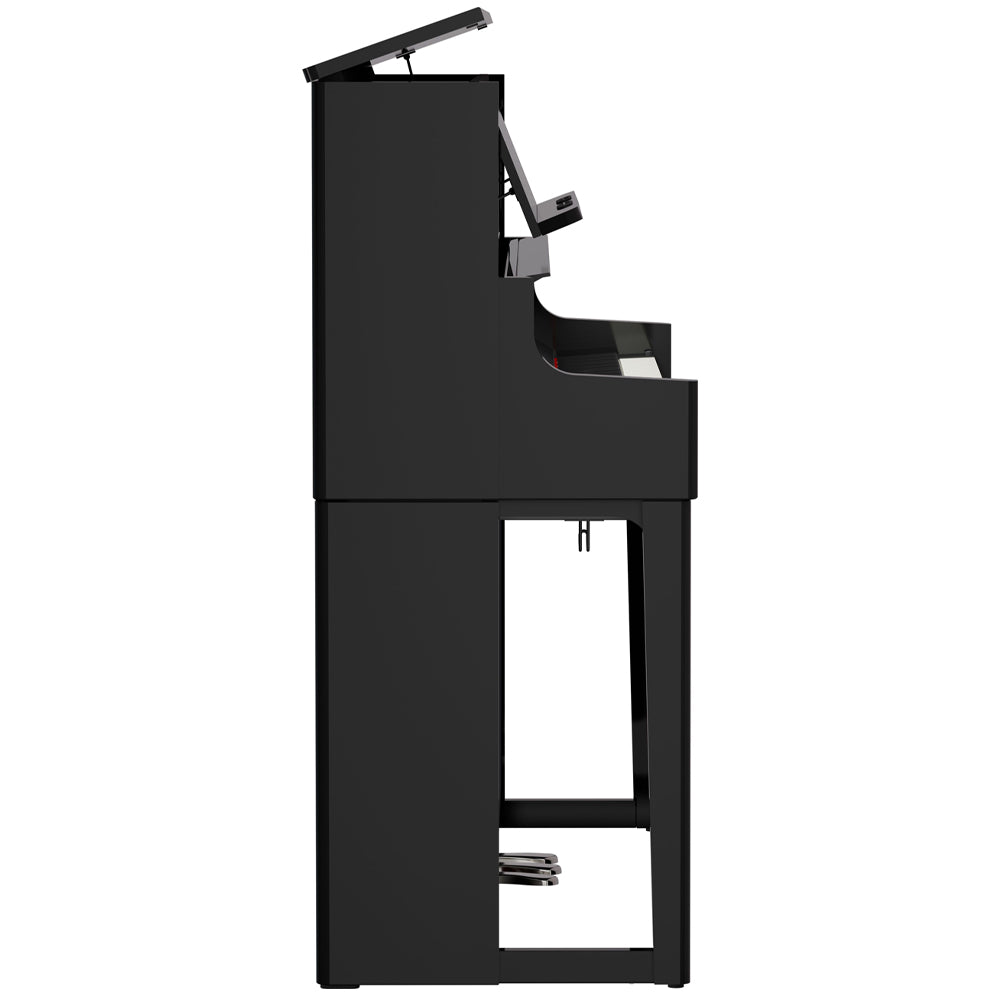 Roland LX9PE Digital Piano Polished Ebony W/Piano Bench Angle ; Roland LX9PE Digital Piano Polished Ebony W/Piano Bench Front ; Roland LX9PE Digital Piano Polished Ebony W/Piano Bench Side ; Roland LX9PE Digital Piano Polished Ebony W/Piano Bench Top ; Roland LX9PE Digital Piano Polished Ebony W/Piano Bench Left