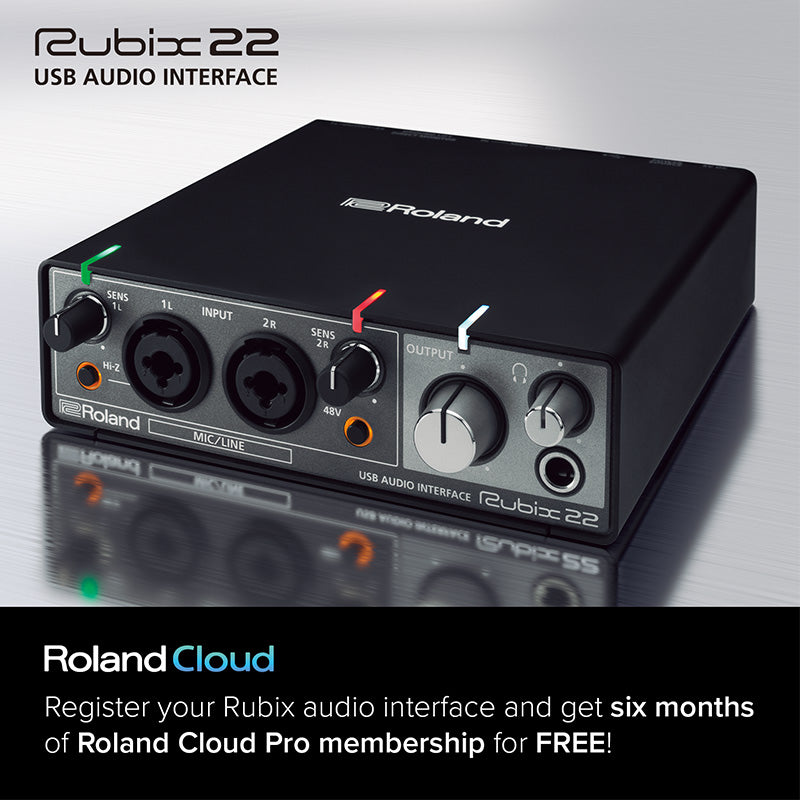 Roland RUBIX22 USB Audio Interface ; Roland-RUBIX22 ; Roland Rubix22 Cloud Offer ; Roland Rubix22 Cloud Offer 2