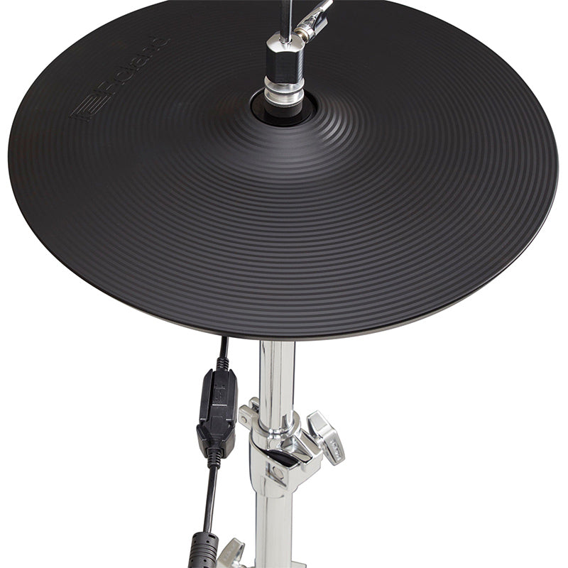 Roland VH14D V-Hi-Hats main ; Roland VH14D V-Hi-Hats side ; Roland VH14D V-Hi-Hats detail