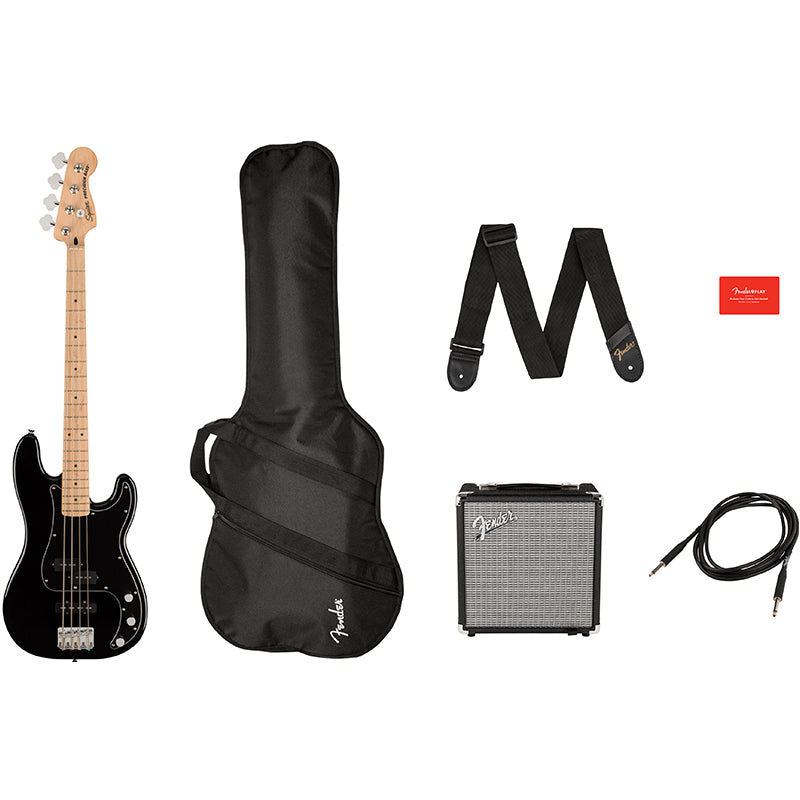 Squier Affinity Precision Bass Pack Black pack ; Squier Affinity Precision Bass Pack Black contents ; Squier Affinity Precision Bass Pack Black bass ; Squier Affinity Precision Bass Pack Black amp