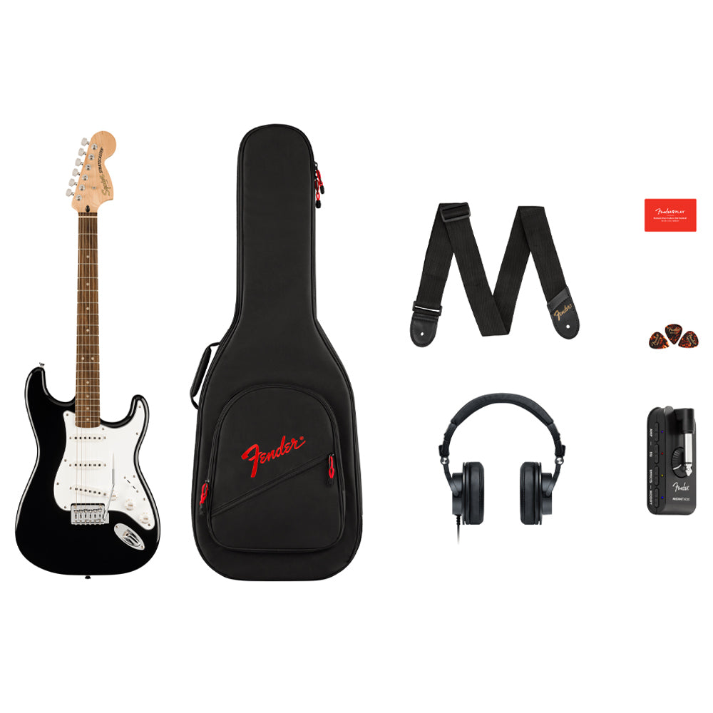 ; Squier Affinity Series Stratocaster - Mustang Micro Pack Full ; Squier Affinity Series Stratocaster - Mustang Micro Pack Front ; Squier Affinity Series Stratocaster - Mustang Micro Pack ; Squier Affinity Series Stratocaster - Mustang Micro Pack