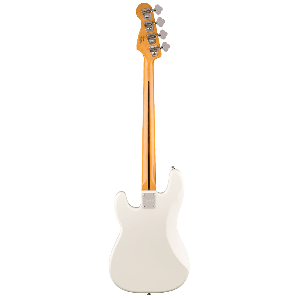 Squier Classic Vibe '60s Precision Bass Olympic White body view ; Squier Classic Vibe '60s Precision Bass Olympic White full view ; Squier Classic Vibe '60s Precision Bass Olympic White back view