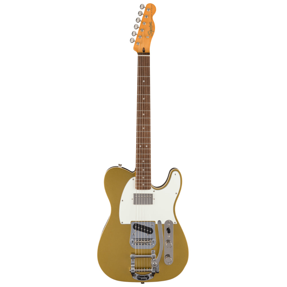 Squier Classic Vibe Telecaster Custom SH with Bigsby Aztec Gold Body View ; Squier Classic Vibe Telecaster Custom SH with Bigsby Aztec Gold Full View ; Squier Classic Vibe Telecaster Custom SH with Bigsby Aztec Gold Squier Classic Vibe Telecaster Custom SH with Bigsby Aztec Gold Back View