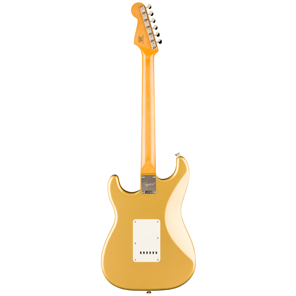 Squier FSR Classic Vibe '60s Stratocaster Aztec Gold Body View ; Squier FSR Classic Vibe '60s Stratocaster Aztec Gold Full View ; Squier FSR Classic Vibe '60s Stratocaster Aztec Gold Back View
