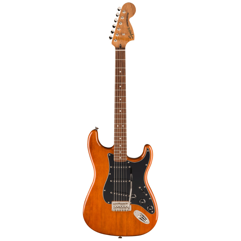 Squier FSR Classic Vibe '70s Stratocaster Mocha Body View ; Squier FSR Classic Vibe '70s Stratocaster Mocha Full View ; Squier FSR Classic Vibe '70s Stratocaster Mocha Back View