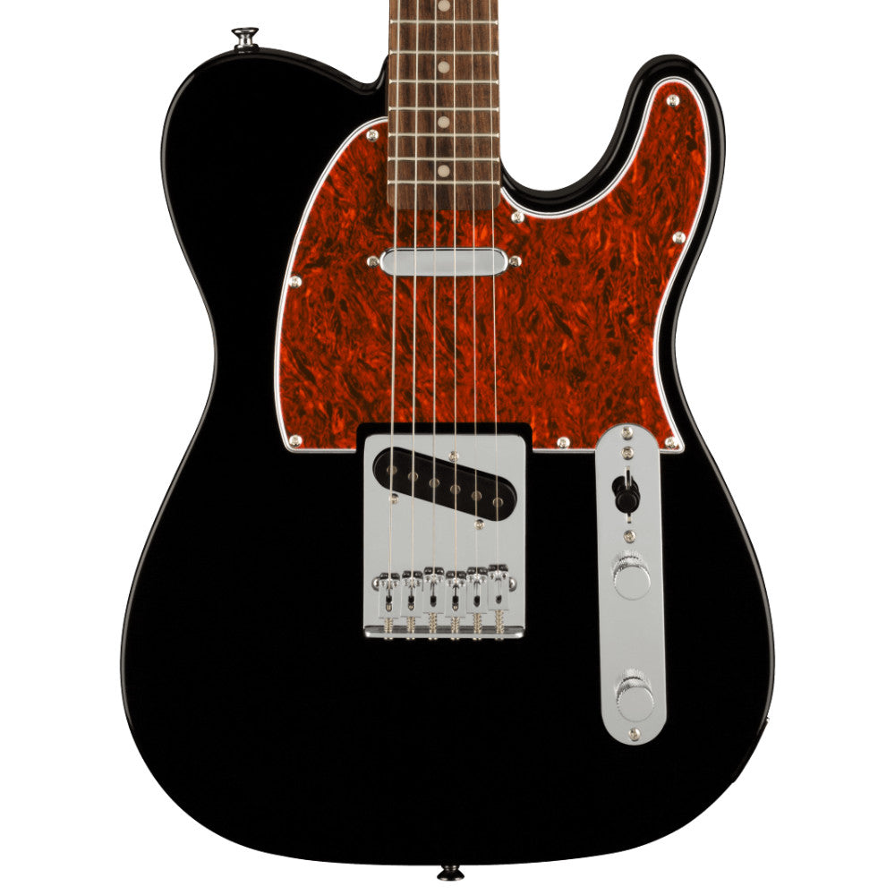 Squier Limited Edition Affinity Telecaster Black Body View ; Squier Limited Edition Affinity Telecaster Black Full View ; Squier Limited Edition Affinity Telecaster Black Back View