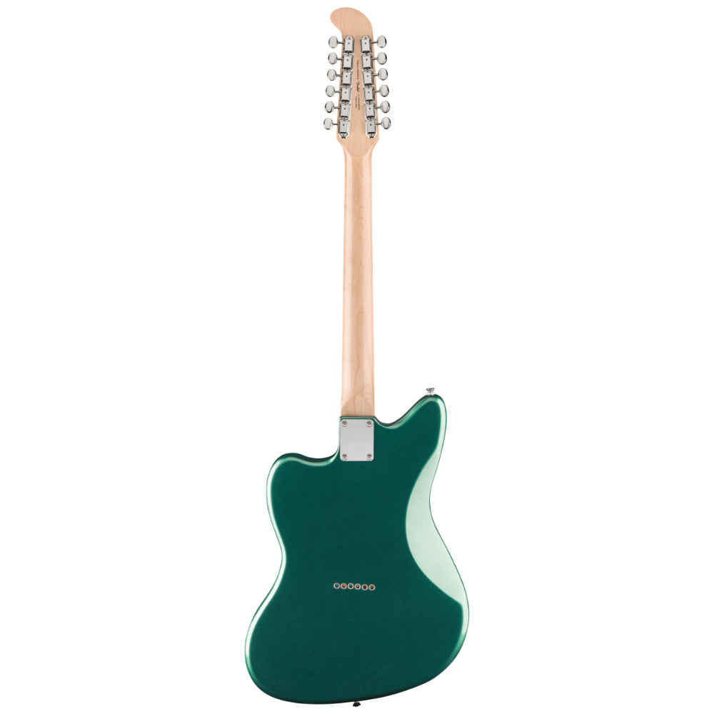 Squier Limited Edition Paranormal Jazzmaster XII Sherwood Green Body View ; Squier Limited Edition Paranormal Jazzmaster XII Sherwood Green Full View ; Squier Limited Edition Paranormal Jazzmaster XII Sherwood Green Back View