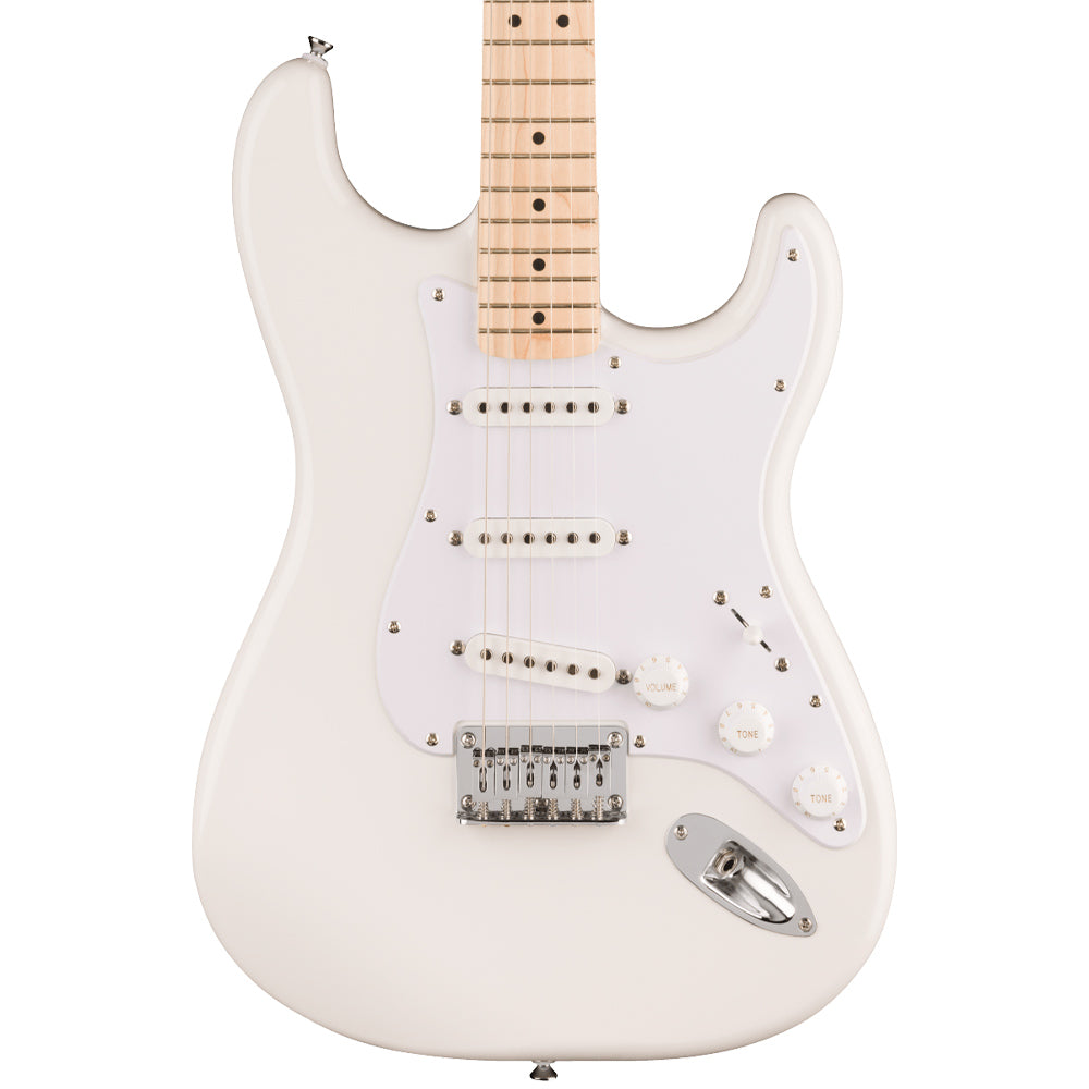 Squier Sonic Stratocaster HT Arctic White Electric Guitar Front ; Squier Sonic Stratocaster HT Arctic White Electric Guitar Full