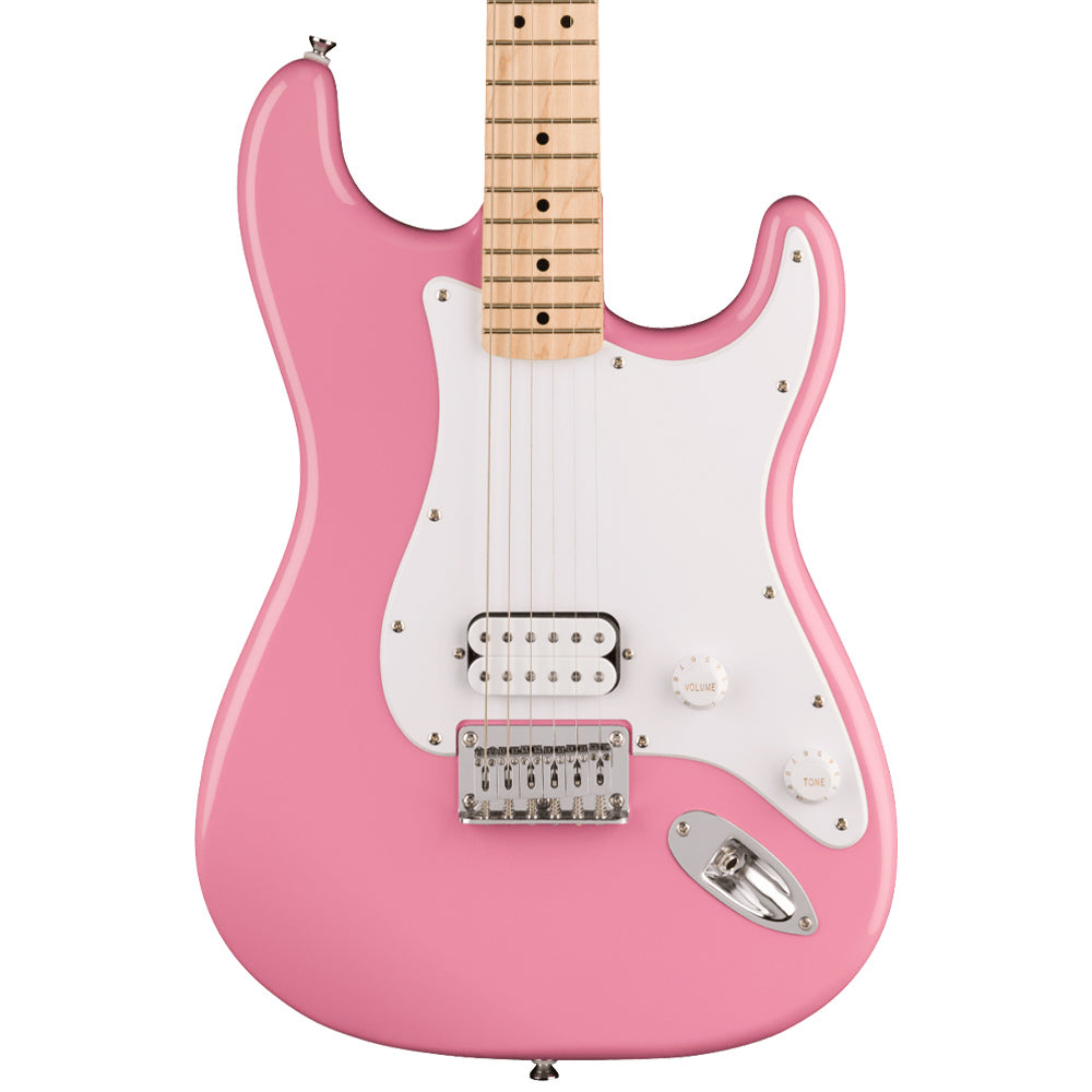 Squier Sonic Stratocaster HT H Flash Pink Front ; Squier Sonic Stratocaster HT H Flash Pink Full
