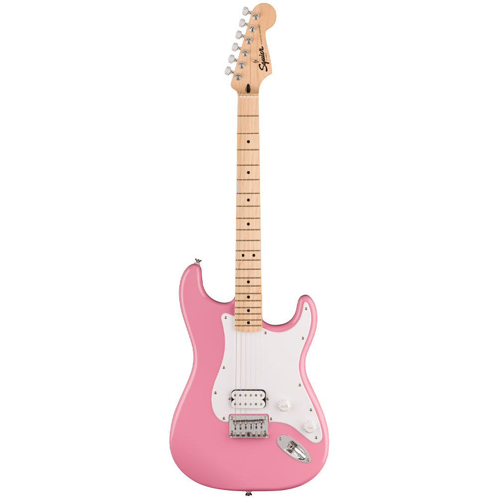 Squier Sonic Stratocaster HT H Flash Pink Front ; Squier Sonic Stratocaster HT H Flash Pink Full
