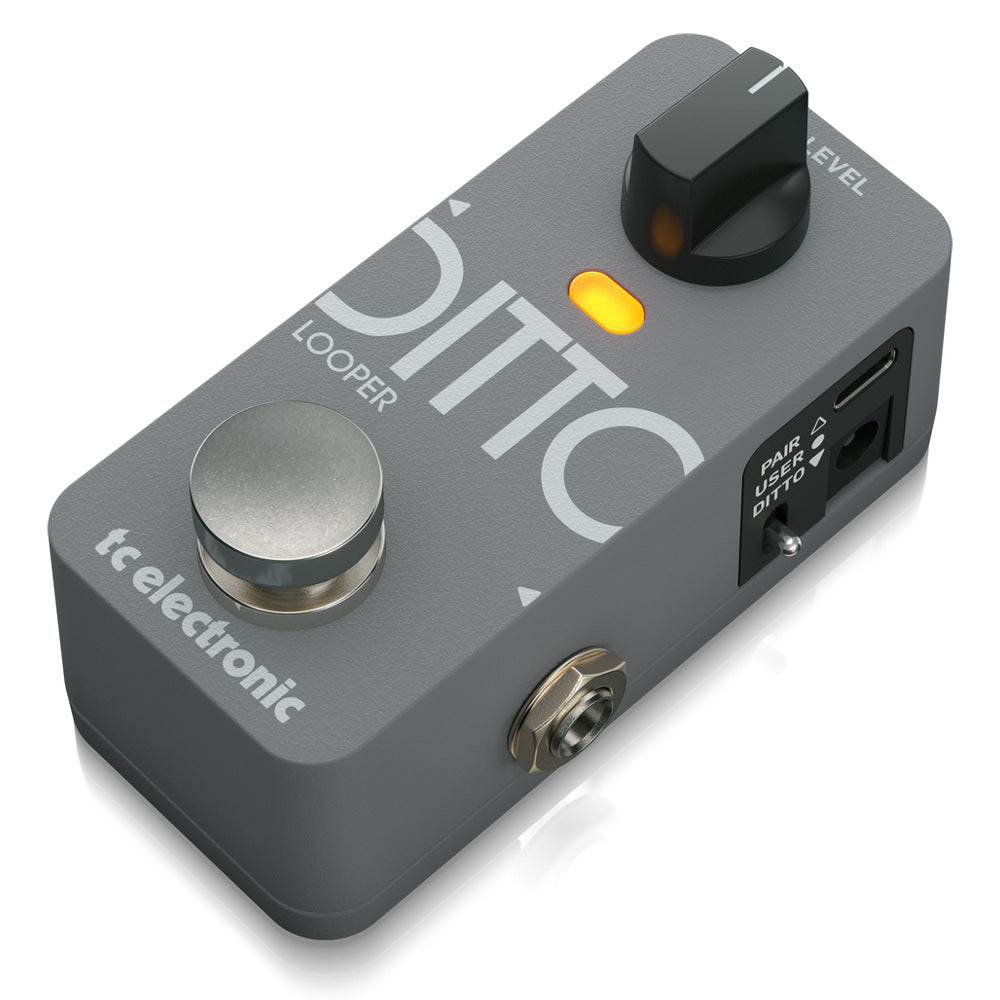 TC Electronic Ditto 2 Looper Front View ; TC Electronic Ditto 2 Looper Control View ; TC Electronic Ditto 2 Looper Side View