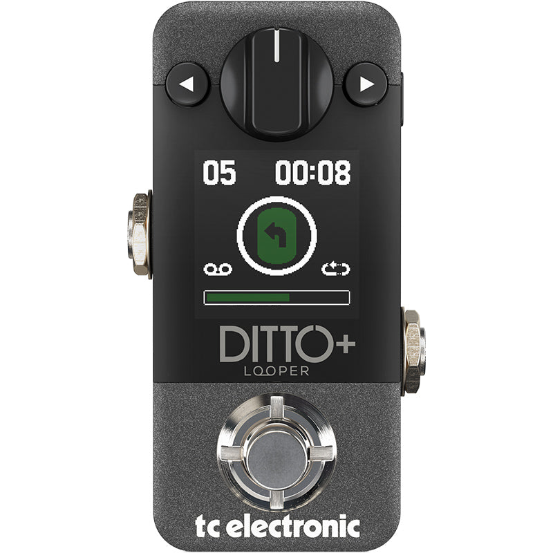 TC Electronic Ditto+ Looper Pedal front ; TC Electronic Ditto+ Looper Pedal side