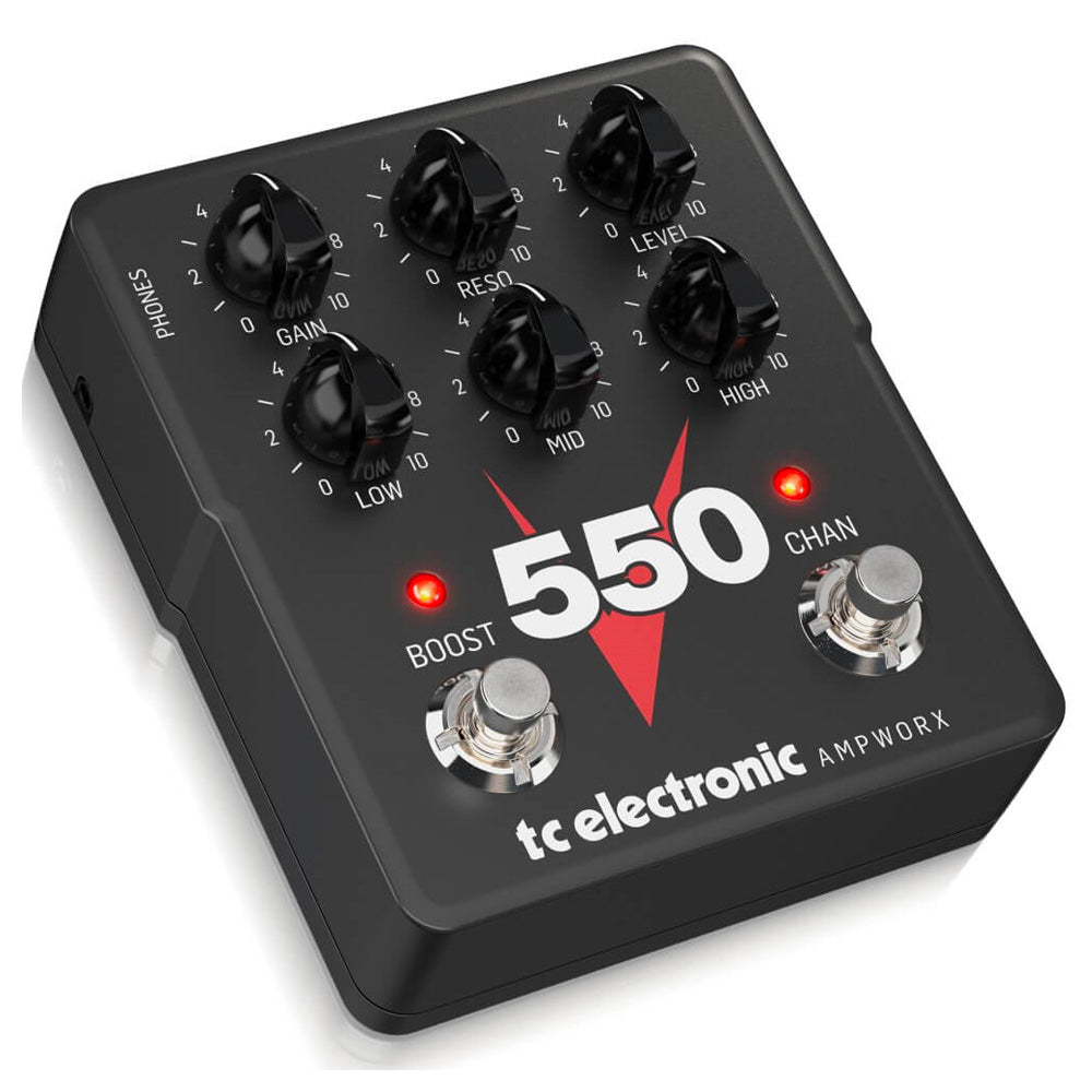 TC Electronic V550 Ampworx Preamp & Cab Sim ; TC Electronic V550 Ampworx Preamp & Cab Sim Angle ; TC Electronic V550 Ampworx Preamp & Cab Sim Rear